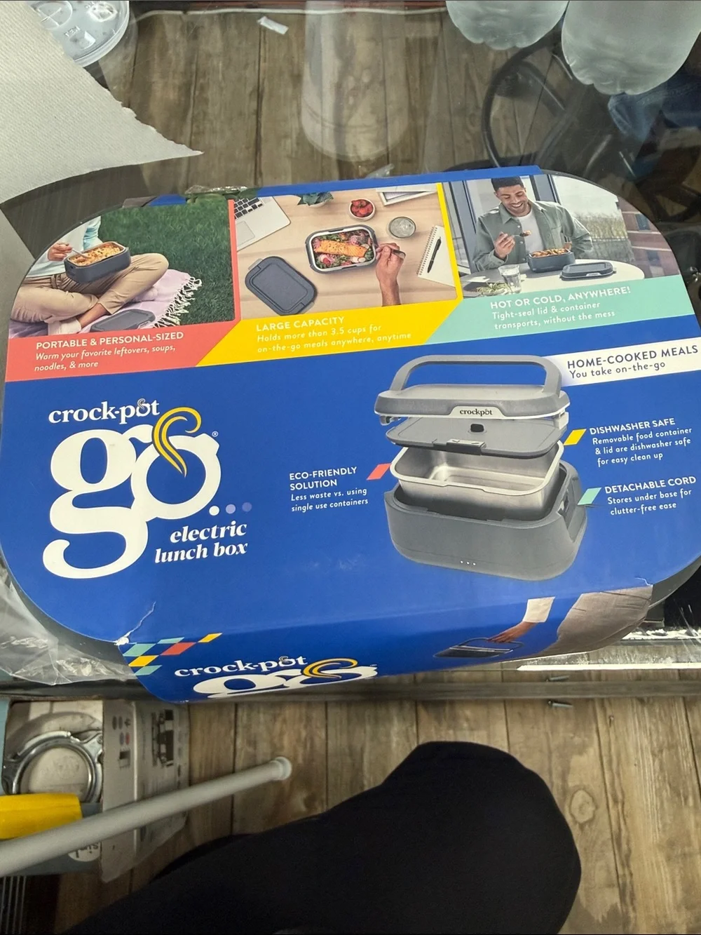 Crock-Pot GO Electric Lunch Box - Gray/Blue